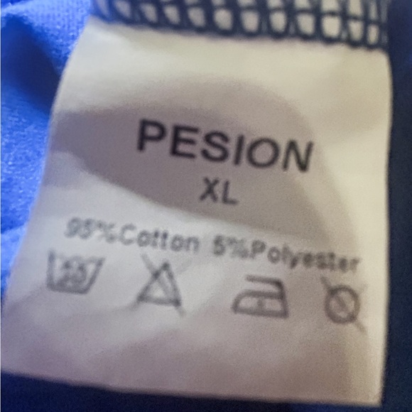 Pesion Women’s XL Royal Blue Graphic T-Shirt - Woman w/Gold Sequin Glasses - Picture 6 of 7